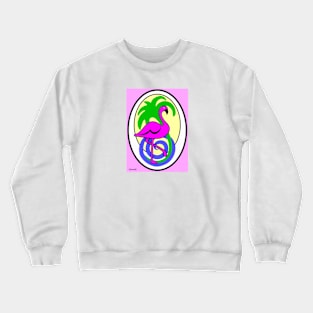 Tropical Pink Flamingo Crewneck Sweatshirt